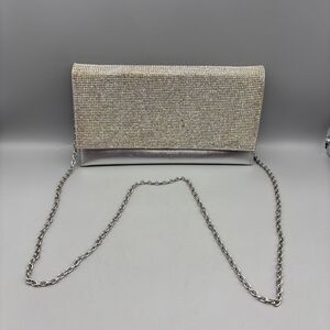 Unbranded Sparkle Clutch/Crossbody Bag Silver